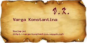 Varga Konstantina névjegykártya